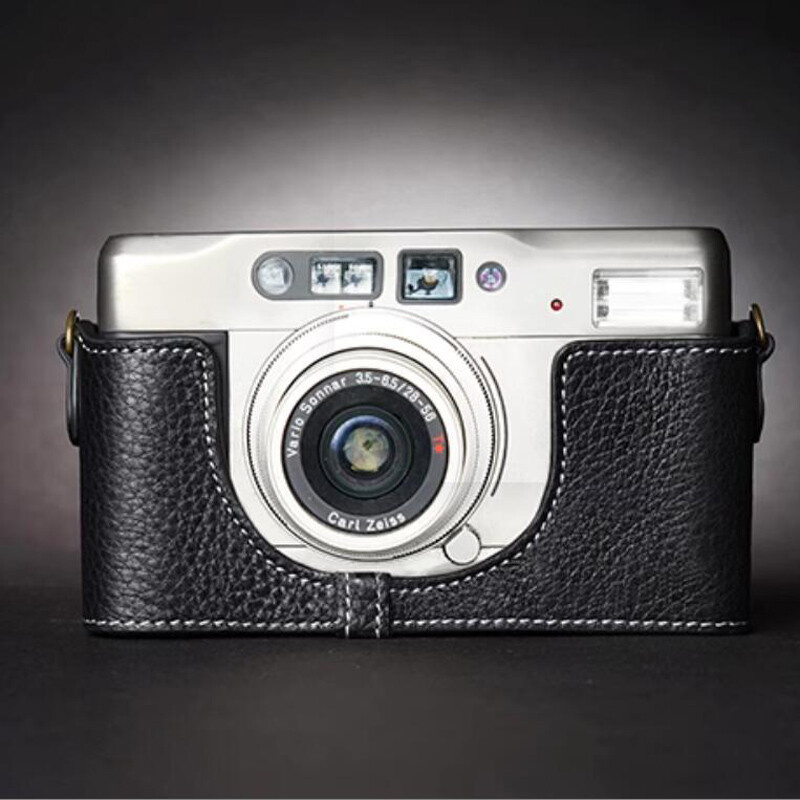 Genuine Leather Half Camera Case Bag Cover Handmade for Contax TVS Film Camera