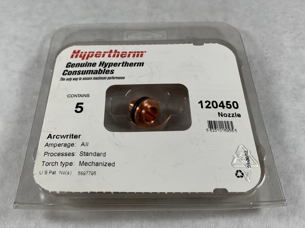 NEW (Pack of 5) Hypertherm 120450 Nozzle 5897795