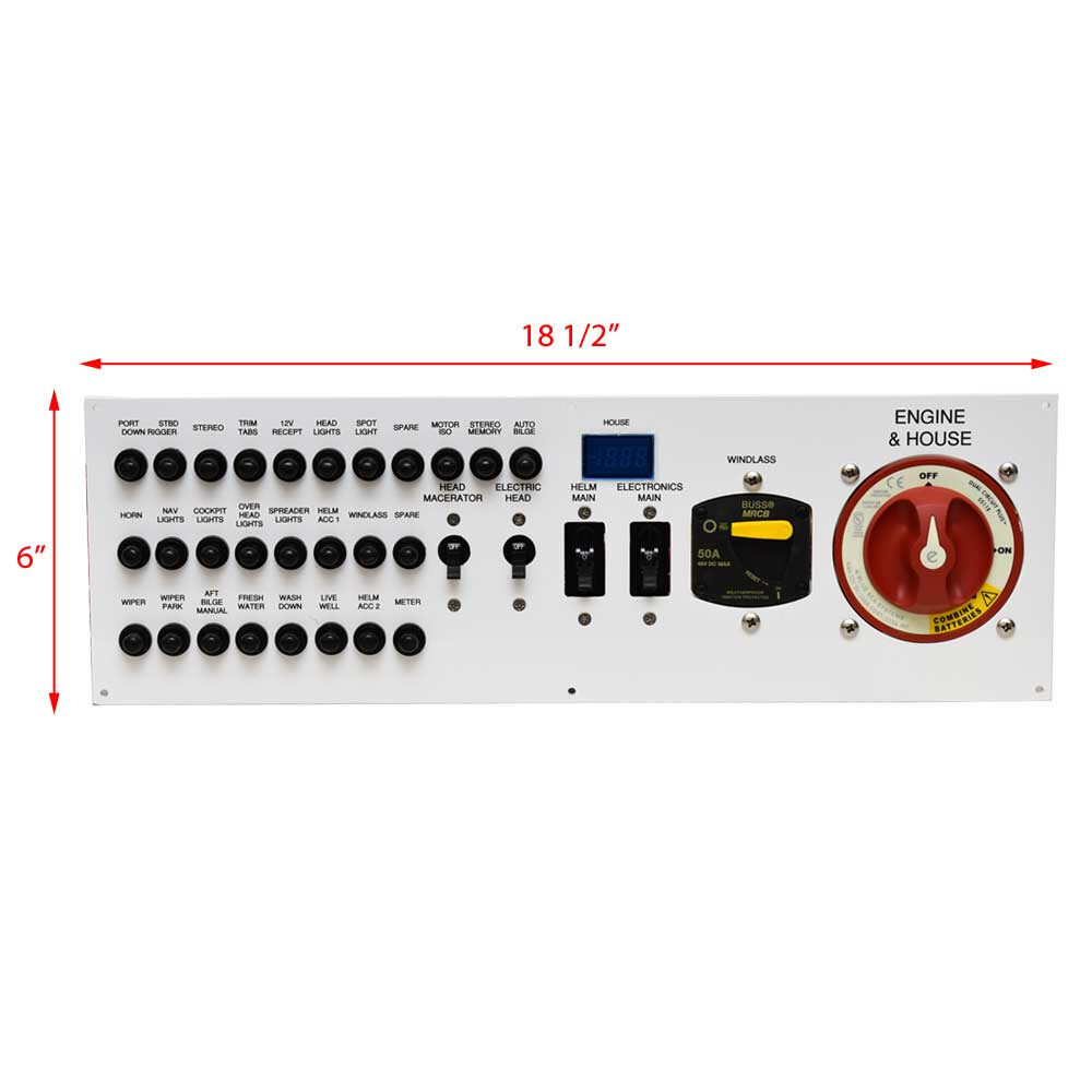 Pursuit Boat Main Distribution Panel 3309030 | White Aluminum