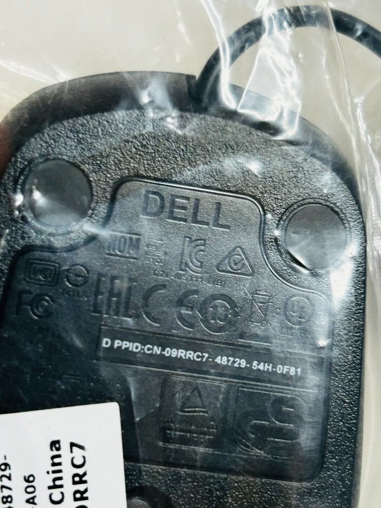 New Black Authentic DELL Optical USB Mouse Model MS111-L 09RRC7 Wired