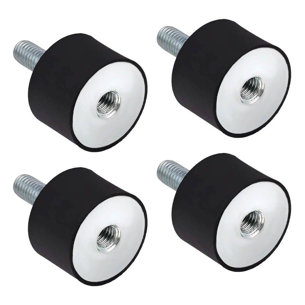 Rubber Shock Absorber Set of 4 M8 Thread Rubber Mounts for Compressor Pump Motor
