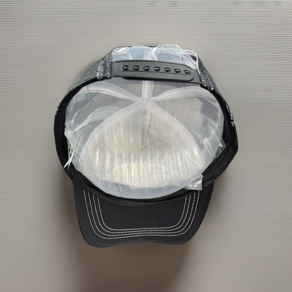 Von Dutch Men's Trucker Hat Adjustable Mesh Back Black White One Size