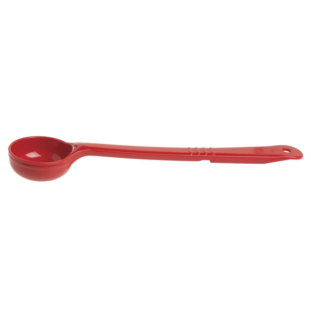 CFS 396105 Perforated Long Handle Portion Control Spoon, 2 oz, Red