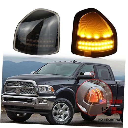 Dynamic Sequential LED Side Mirror Compatible with Dodge Ram 1500 Marker Lights