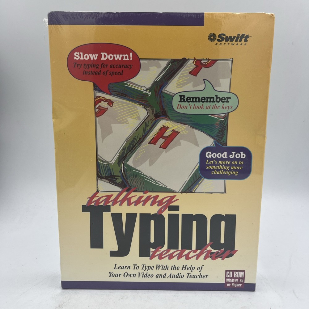 Talking Typing Teacher • Windows CD-ROM • 1996 • Swift Software • New & Sealed