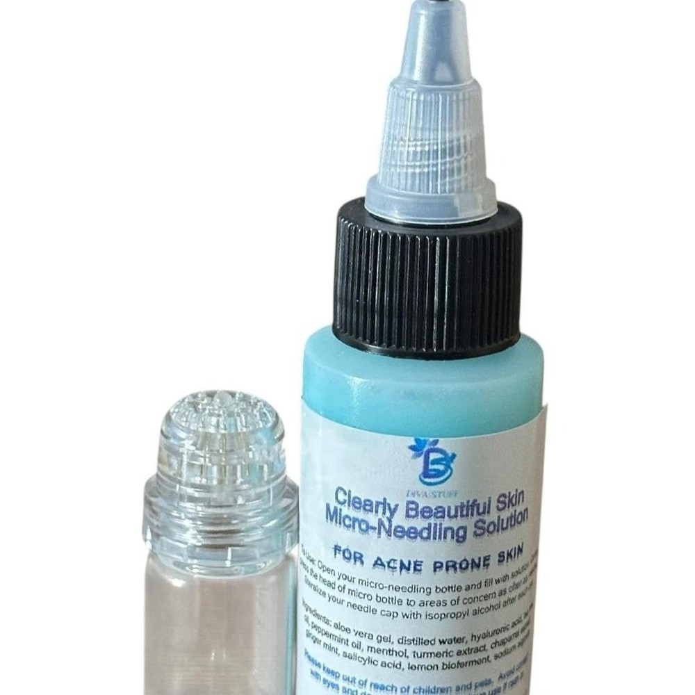Diva Stuff Clearly Beautiful Skin Micro-Needling Solution & Applicator for Acne