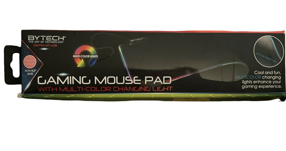 Bytech Gaming Mouse Pad with RGB Lighting - Black
