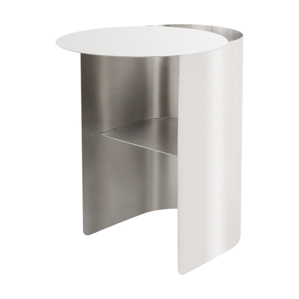 Silver Side Table For Home Sofa Side Stainless Steel Modern Accent Table