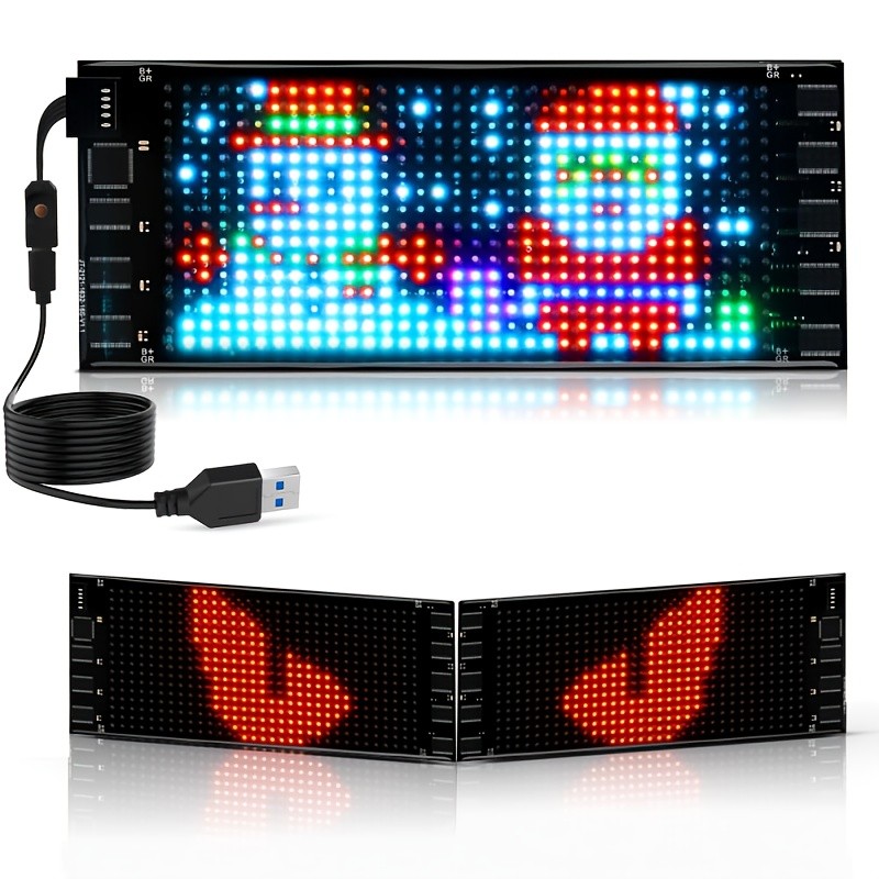 14 Inch Programmable Pixel Panel With Preloaded Animations Scrollable Display