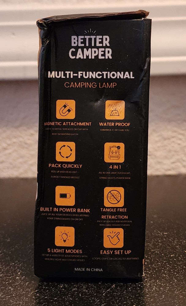 Better Camper Multi Functional Camping Lamp - Rechargeable String Lights