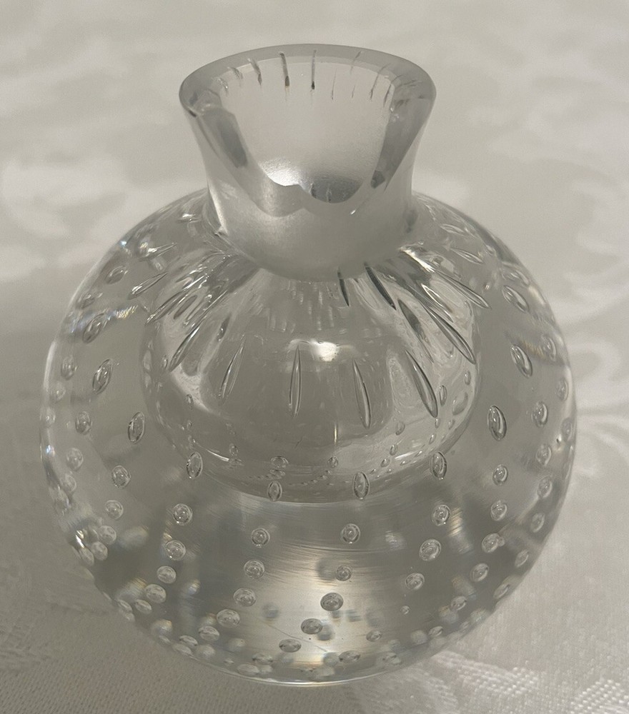 Vintage Clear Controlled Bubbles Perfume Bottle READ