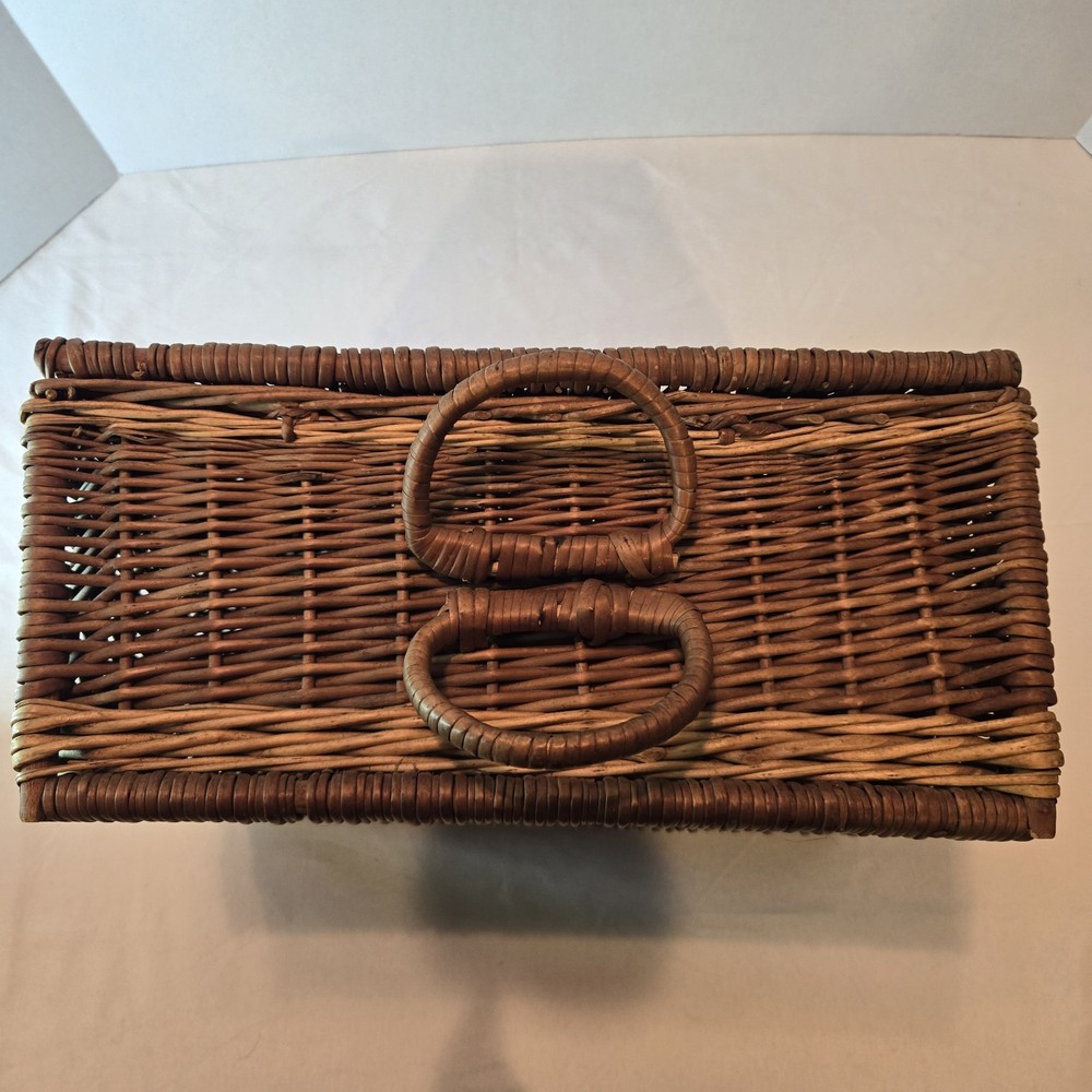 Vintage Wicker Sewing Box