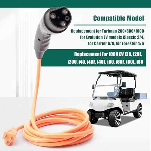 ST-031016-PT Charging Power Cord Replacement for Evolution ICON EV Golf