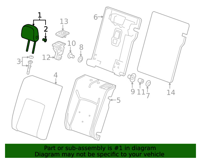 Genuine GM Headrest 42850124