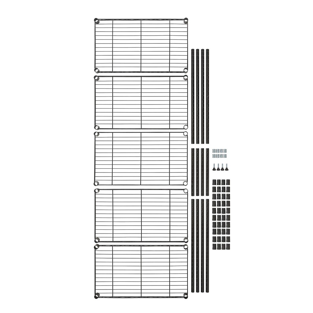 Amazon Basics 5-Shelf Multipurpose Adjustable Sturdy Steel Storage Shelving Unit