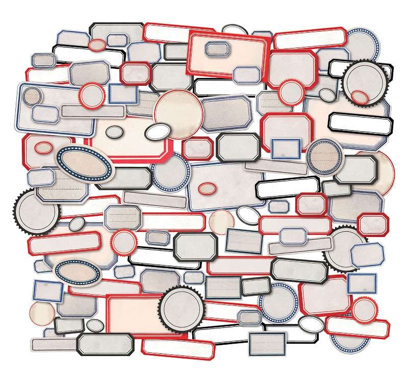 Idea-Ology Ephemera Snippets 120/Pkg Labels