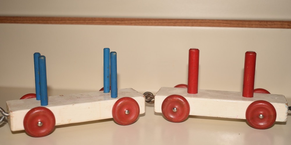 Vintage Wooden Pull Train