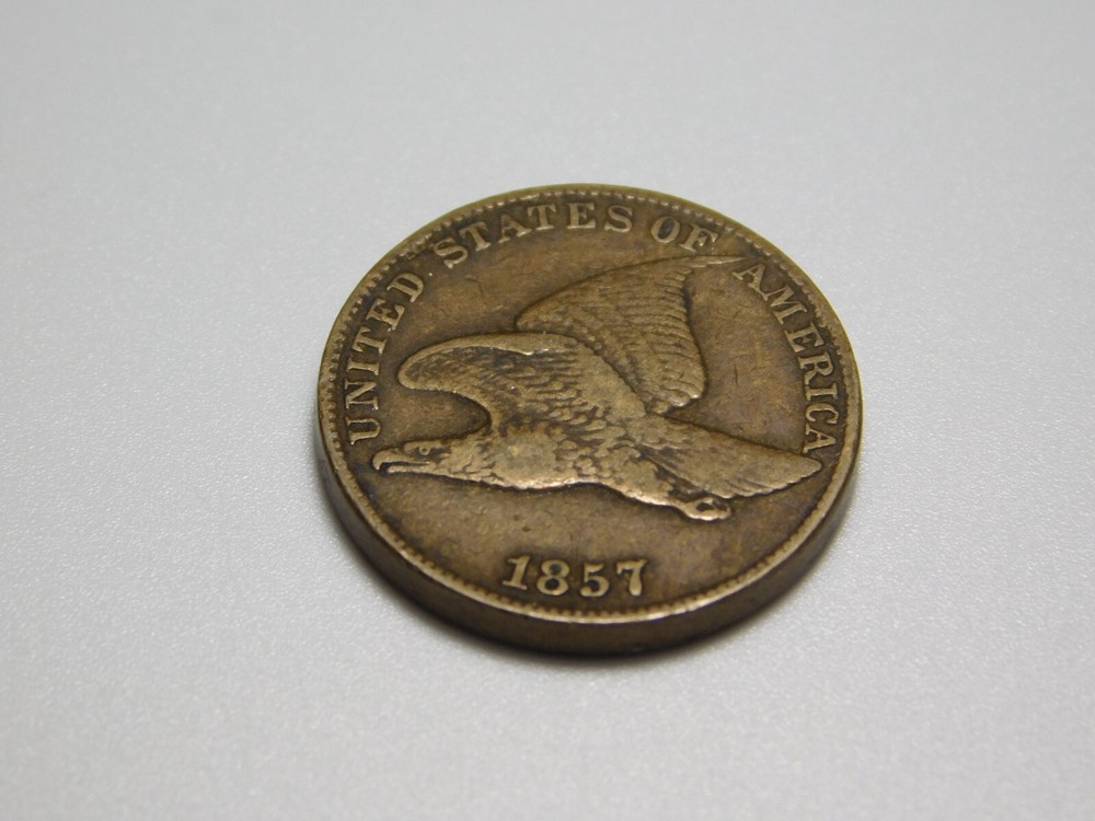 OLD US COINS 1857 FLYING EAGLE CENT PENNY