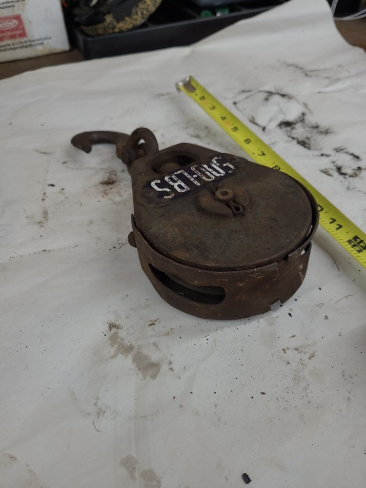 Vintage Block And Tackle Single Pulley