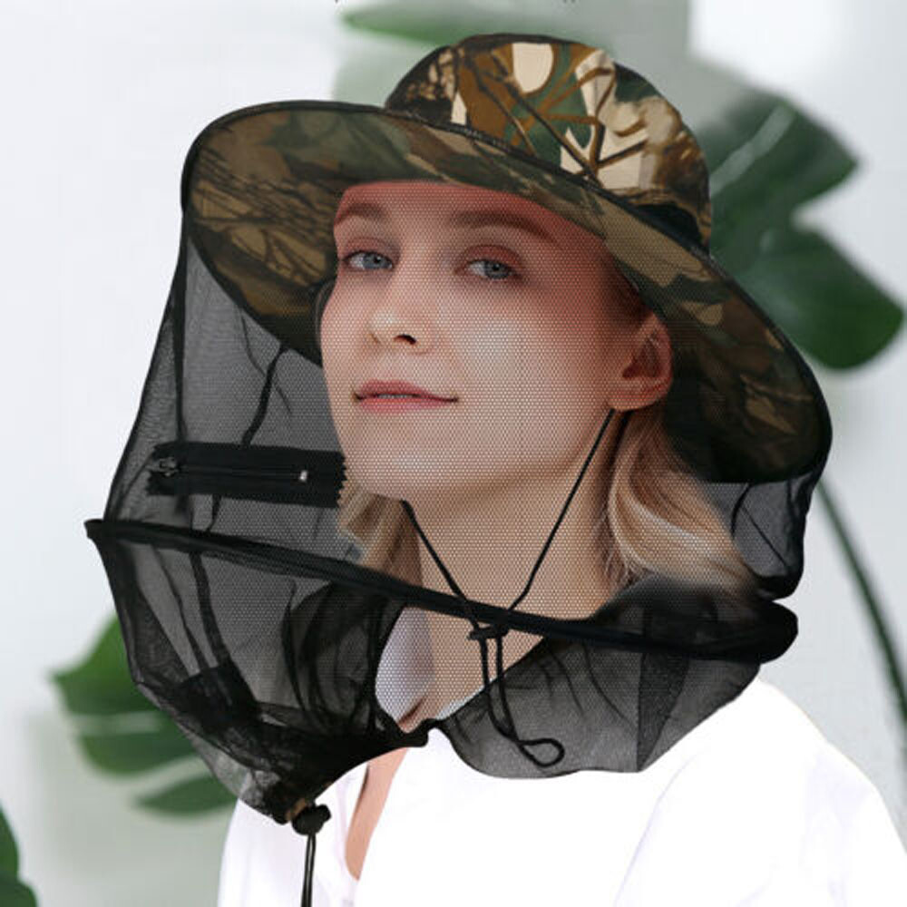 Beekeeping Beekeeper Cowboy Hat Mosquito Bee Insect Veil Net Face Protector