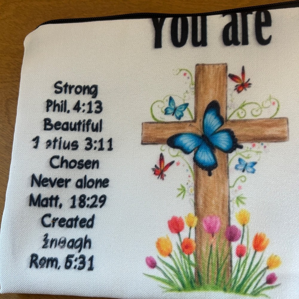 Scripture "You Are" Zippered Makeup Pouch