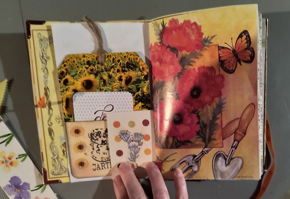 junk journal handmade garden theme