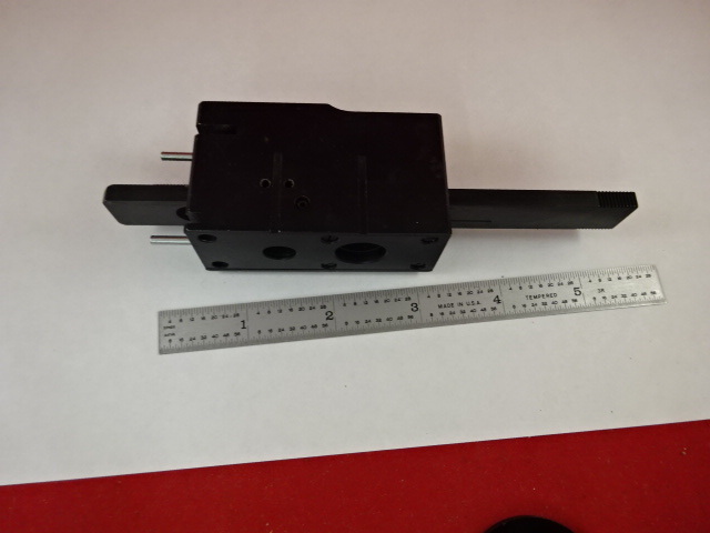 MICROSCOPE PART FILTER SLIDE IRIS DIAPHRAGM LEITZ GERMANY OPTICS AS IS #X9-A-55B