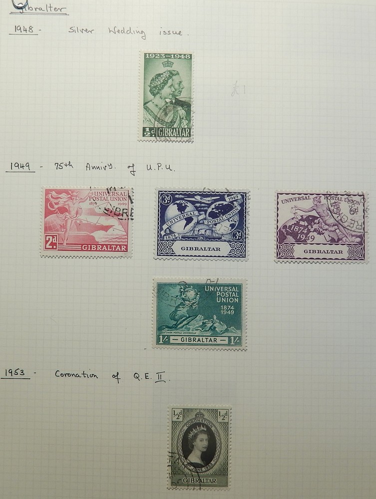 Gibraltar Scott #121, 123-130, 2 Sets +1, Used