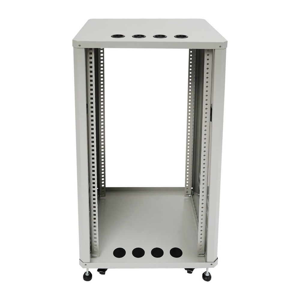 Rolling DJ Mixer Stand, 22U Stereo & Server Rack with Wheels, Open Frame Rack