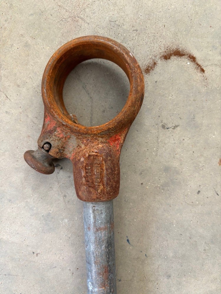 Ridgid Pipe Threader Die Holder With Handle & 3/4 Die Used