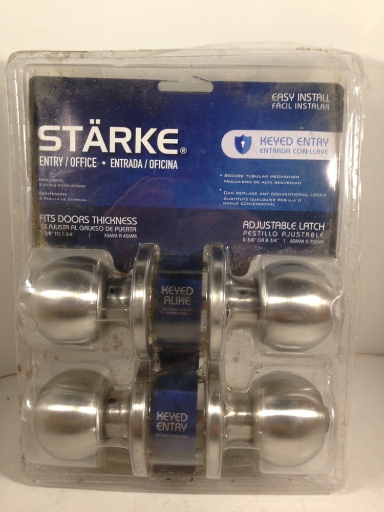 Starke Entry Office Door Knobs Keyed Entry NOS