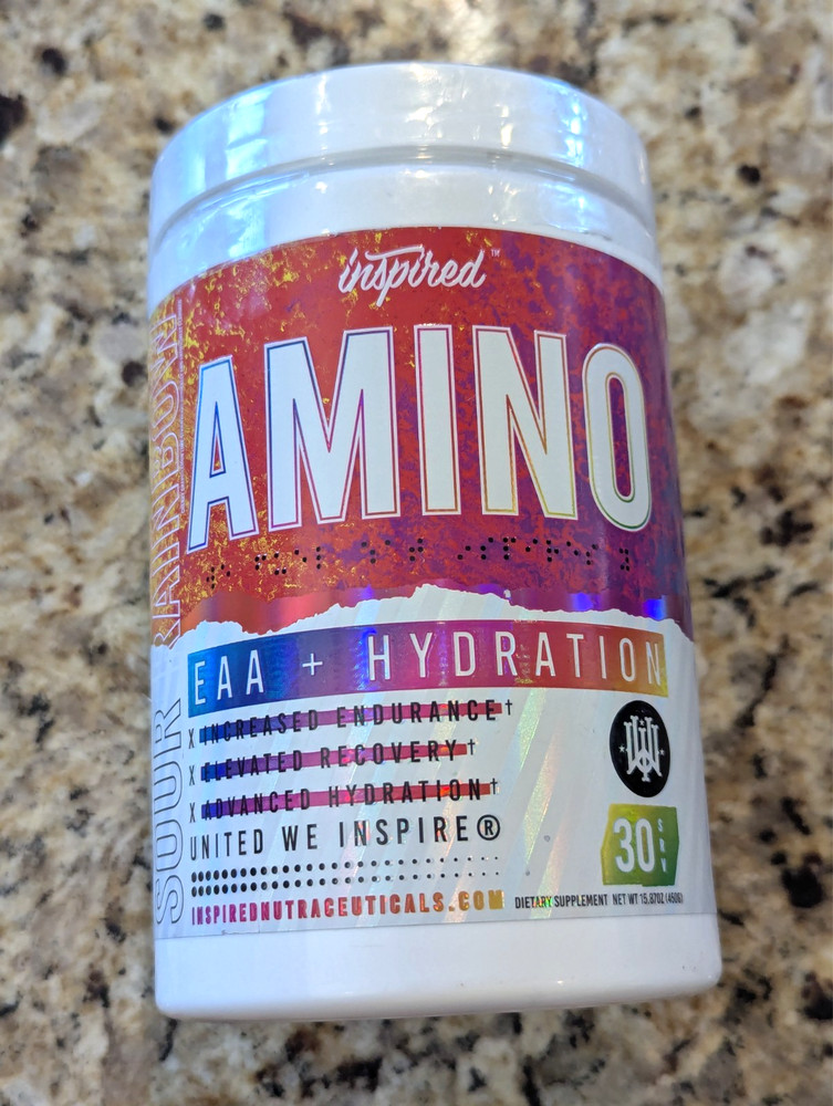 Inspired Nutraceuticals Amino EAA + Hydration Sour Rainbow 30 Servings