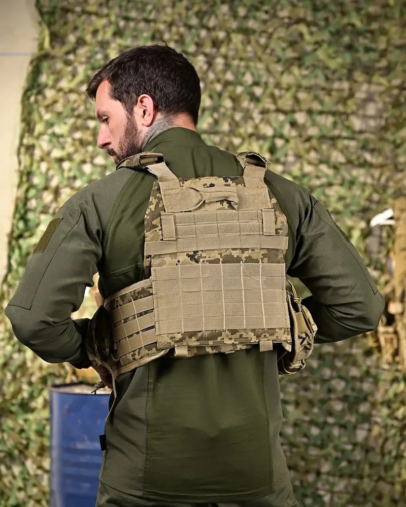 Plate carrier with 4 quick-release points frion pixel💛💙