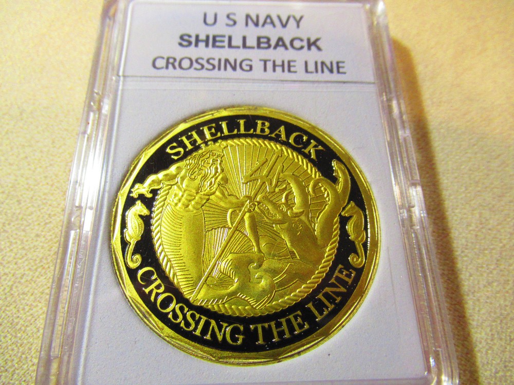 US NAVY - SHELLBACK - CROSSING THE LINE Challenge Coin