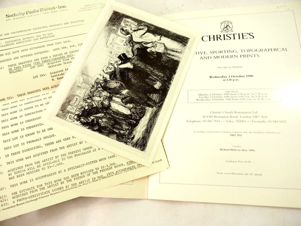Christies Decorative Sporting Topographical Prints Auction Catalog Oct.1990