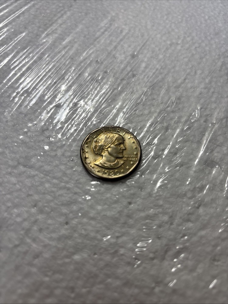 1980 D Mint Mark Susan B Anthony Dollar Coin Circulated
