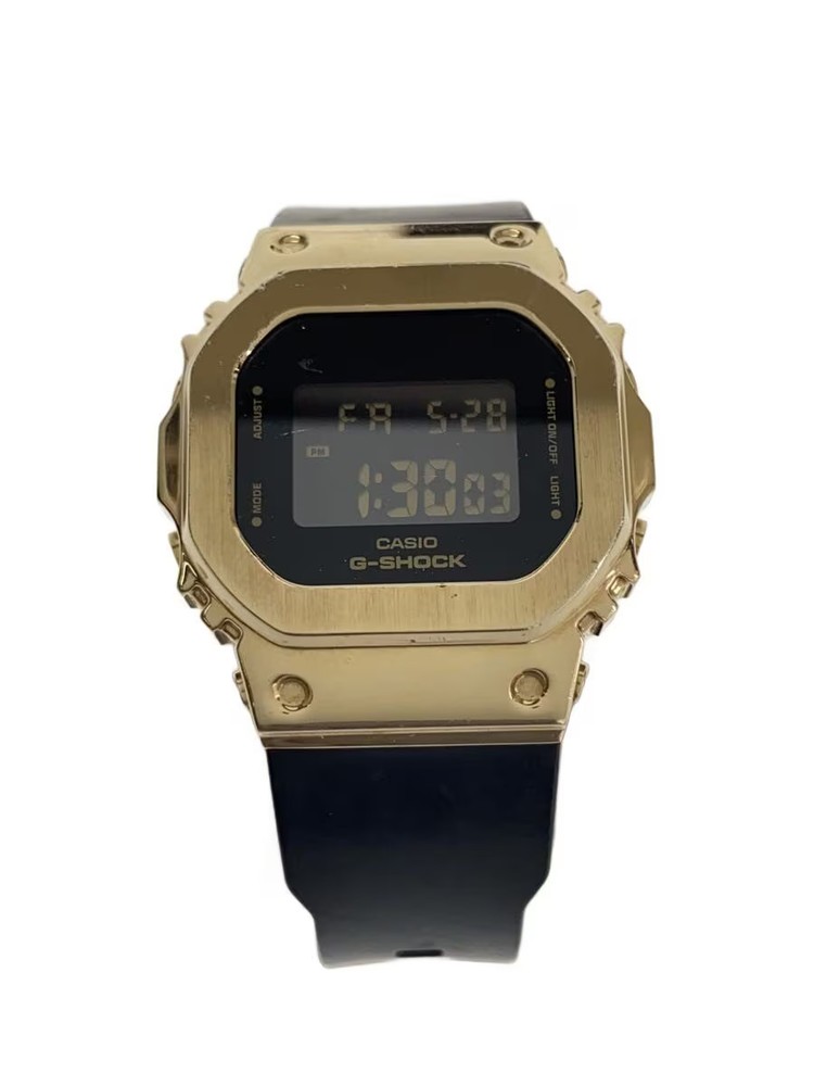 CASIO Quartz Watch G SHOCK Digital Leather BLK BLK SS