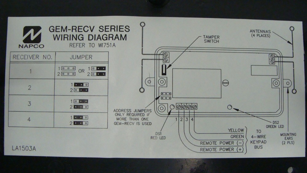 NAPCO GEMINI WIRELESS RECEIVER GEM-RECV