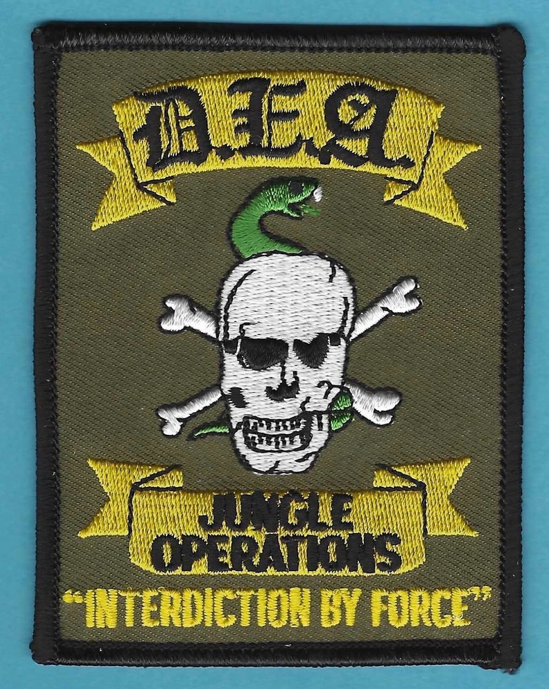 DEA COLOMBIA JUNGLE OPERATIONS SHOULDER PATCH GREEN