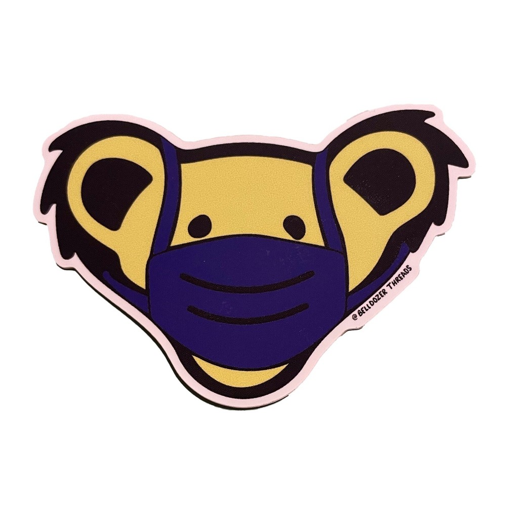 Grateful Dead Dancing Bear Sticker Pack with Masks 3”