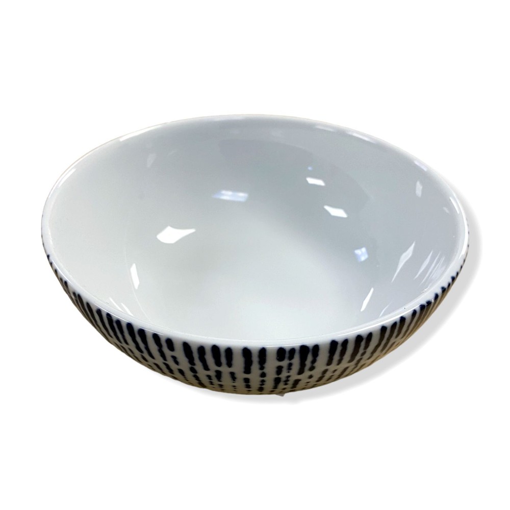 NEIMAN MARCUS 6-Piece Blue White Drizzle Dinnerware Set