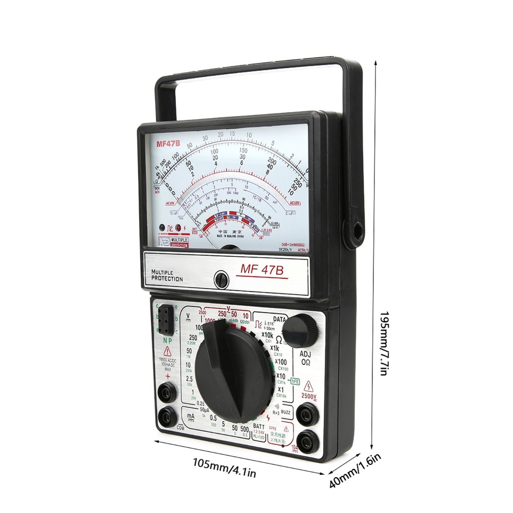 MF47B Digital Screen Multimeter AC DC Voltage Current Detector