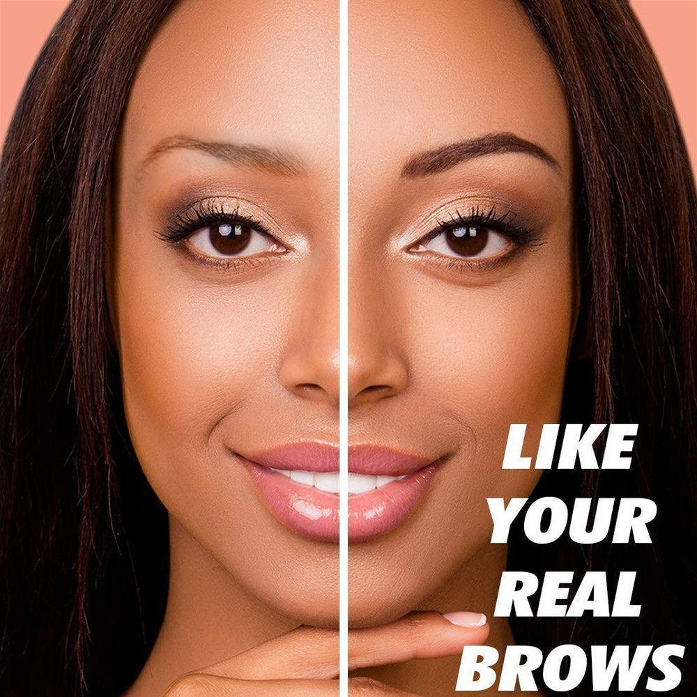 Long-Lasting Black Eyebrow Pen - Easy Micro-Fork Applicator for Realistic Brows