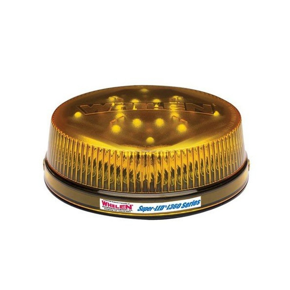 Whelen L32LAF - 12 VDC Low Profile Amber Permanent Mount Beacon
