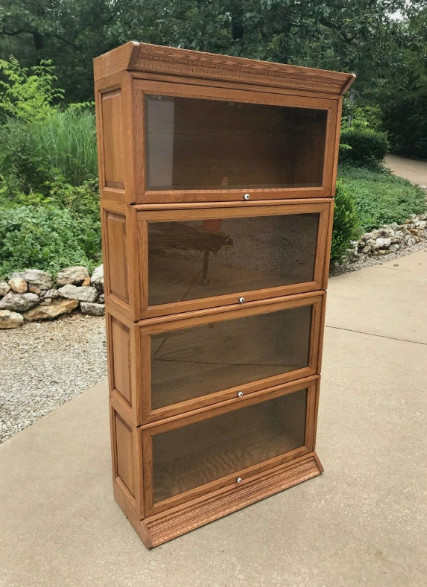 Antique Oak Stacking Lawyers Bookcase