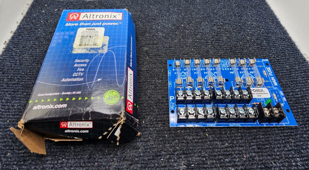 Altronix PD8UL: Power Distribution Module Eight (8) Fuse Protected