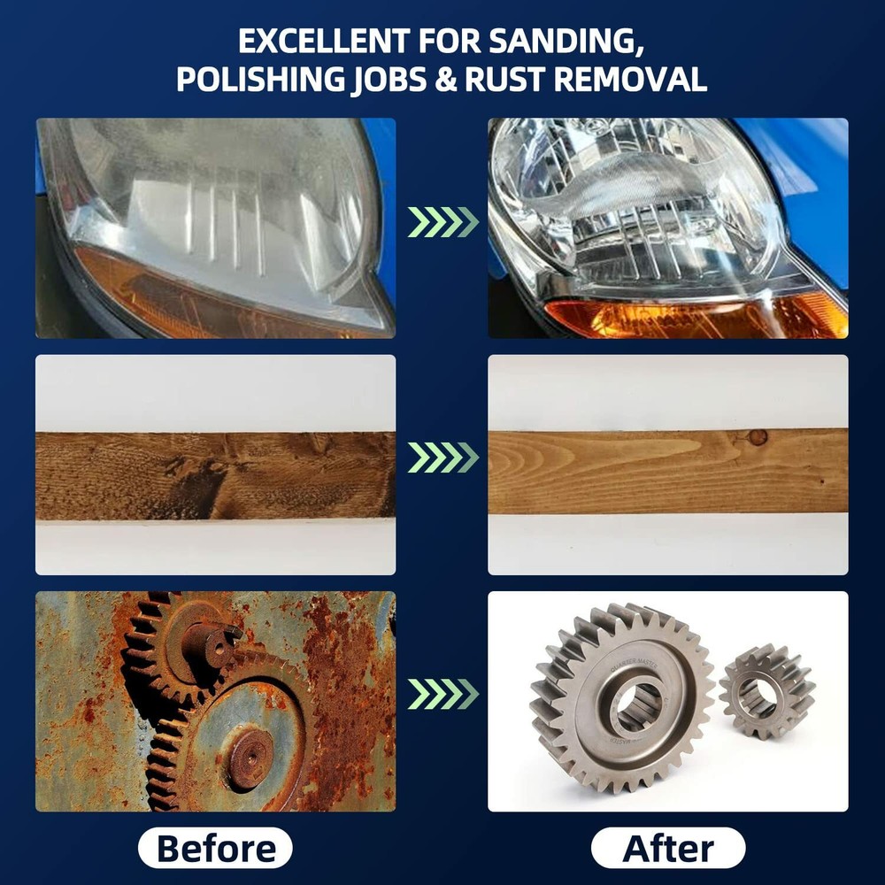 42PCS 2 in Roll Lock Sanding Disc Set 1/4 Holder Die Grinder Quick Change Discs