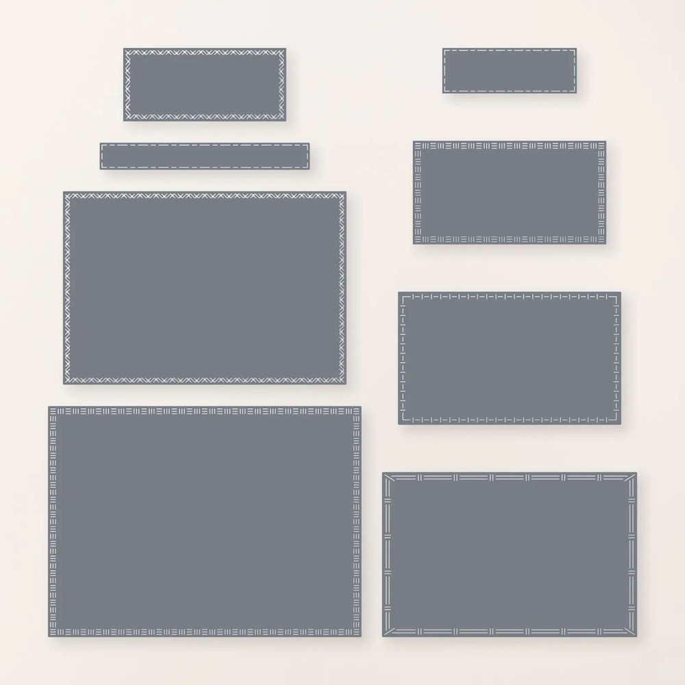 Stampin Up Textured Notes Dies - NEW - 8 Sizes