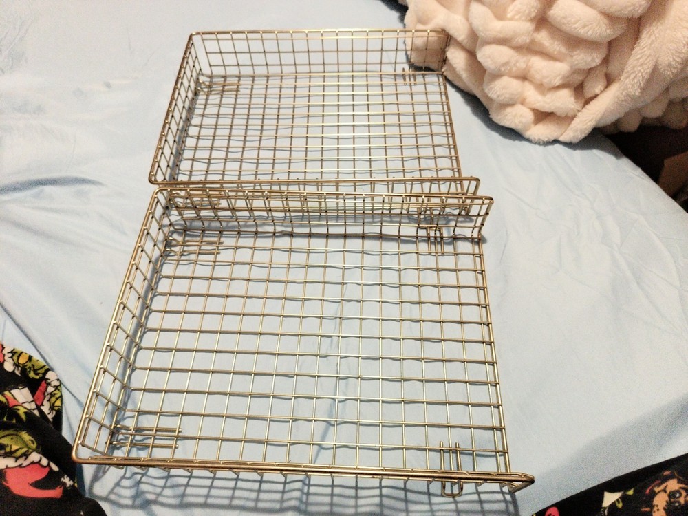 Metal Wire Stackable Letter Desktop Tray Organizer for Office Paper
