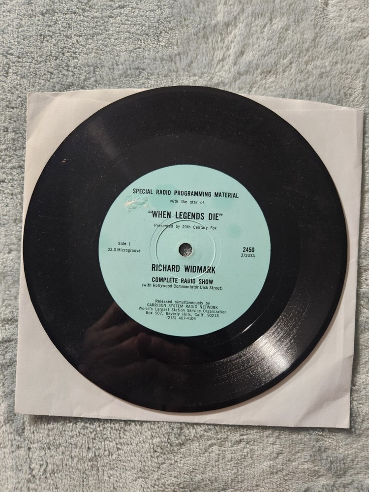 When the Legends Die - Open End Radio Interview - 7" Record - Widmark - Forrest
